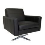 Poltrona Orielle Giratória Couro Legítimo - Imagem 3