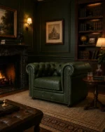 Poltrona Chesterfield Zafrelli Couro Legítimo - Imagem 8