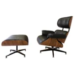 Poltrona Charles Eames Lounge Puff Couro Legítimo - Imagem 5