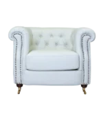 Poltrona Liorena Chesterfield Couro Legítimo
