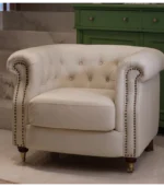Poltrona Liorena Chesterfield Couro Legítimo - Imagem 2