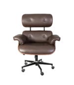 Poltrona Charles Eames Office Couro Legítimo